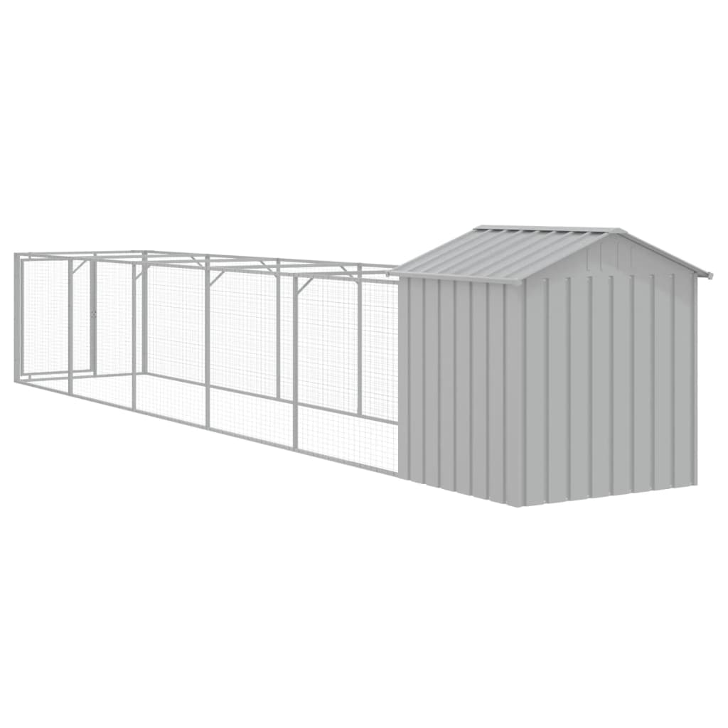 Hundehütte Mit Dach 117X609X123 Cm Verzinkter Stahl