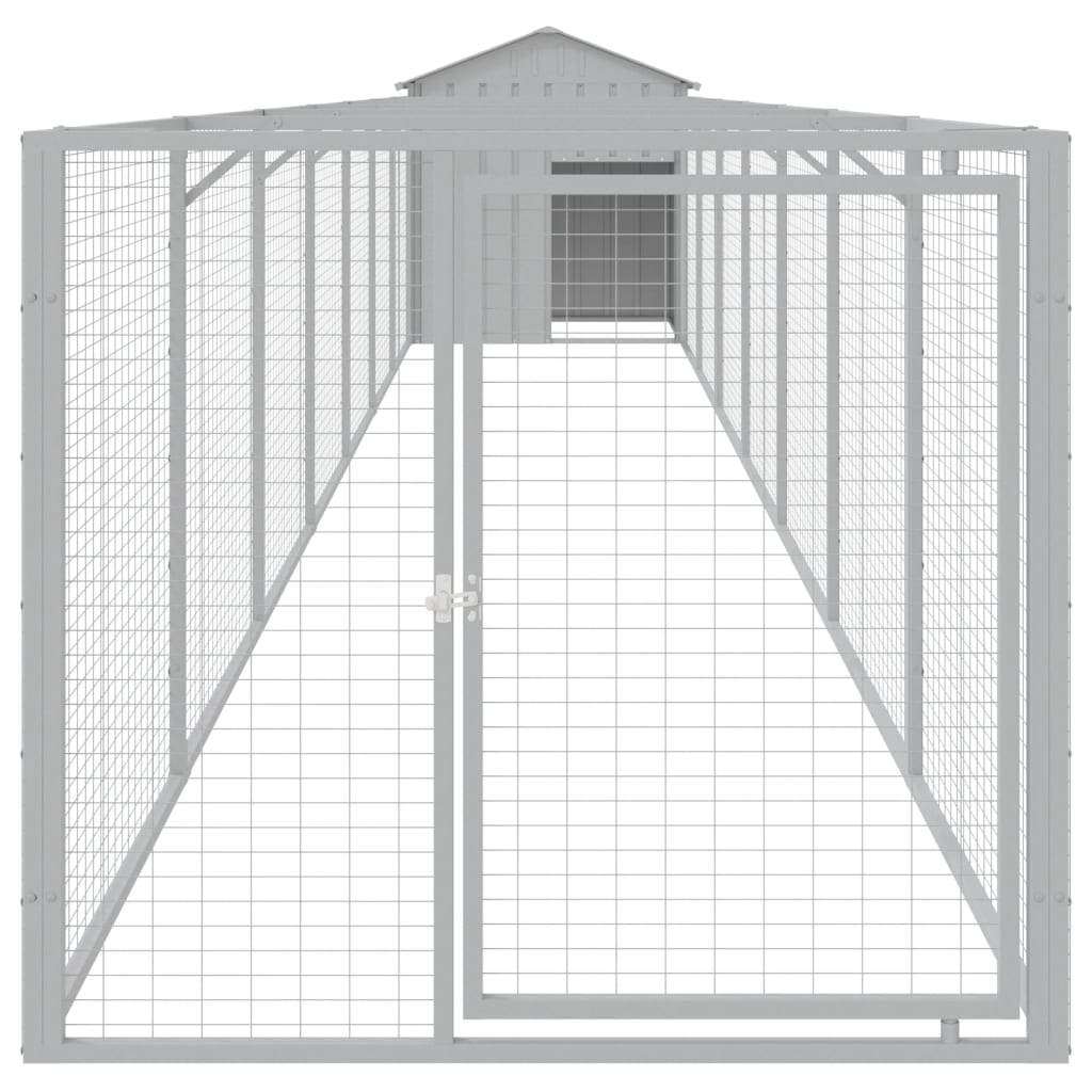 Hundehütte Mit Dach 117X813X123 Cm Verzinkter Stahl