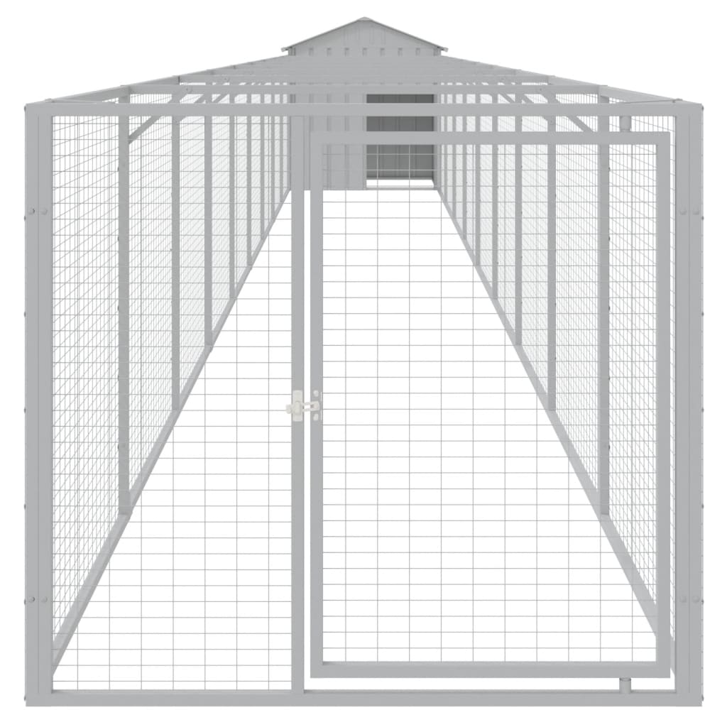 Hundehütte Mit Dach 117X1017X123 Cm Verzinkter Stahl