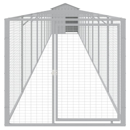 Hundehütte Mit Dach 117X1017X123 Cm Verzinkter Stahl