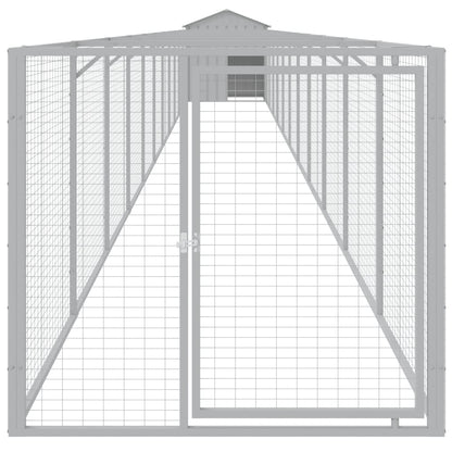 Hundehütte Mit Dach 117X1221X123 Cm Verzinkter Stahl