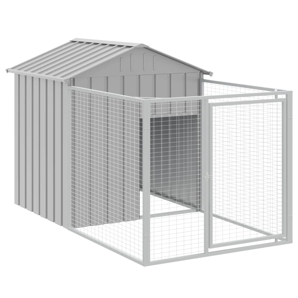 Hundehütte Mit Dach 117X1221X123 Cm Verzinkter Stahl