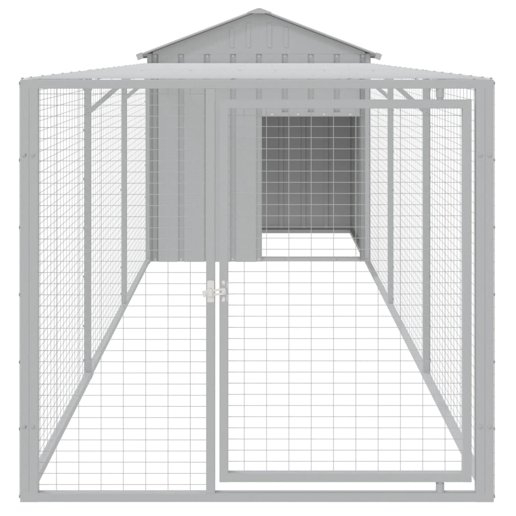 Hühnerkäfig Mit Auslauf 117X405X123 Cm Stahl Verzinkt
