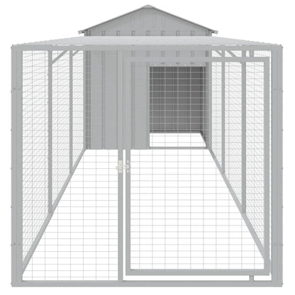 Hühnerkäfig Mit Auslauf 117X405X123 Cm Stahl Verzinkt