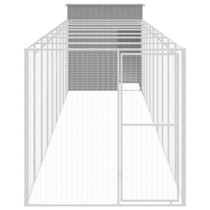 Hundehütte Mit Auslauf 165X1067X181Cm Verzinkter Stahl