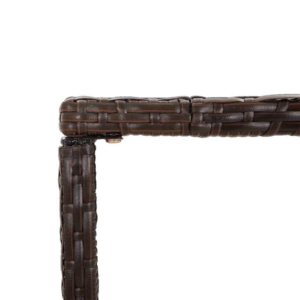 9-Tlg. Gartenbar-Set Mit Kissen Poly Rattan