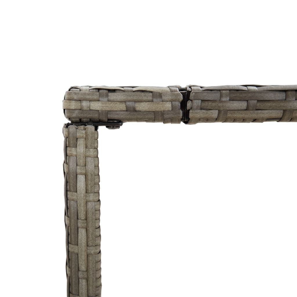 7-Tlg. Gartenbar-Set Mit Kissen Poly Rattan