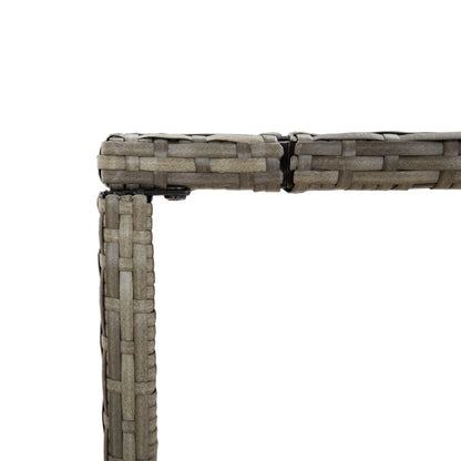 7-Tlg. Gartenbar-Set Mit Kissen Poly Rattan