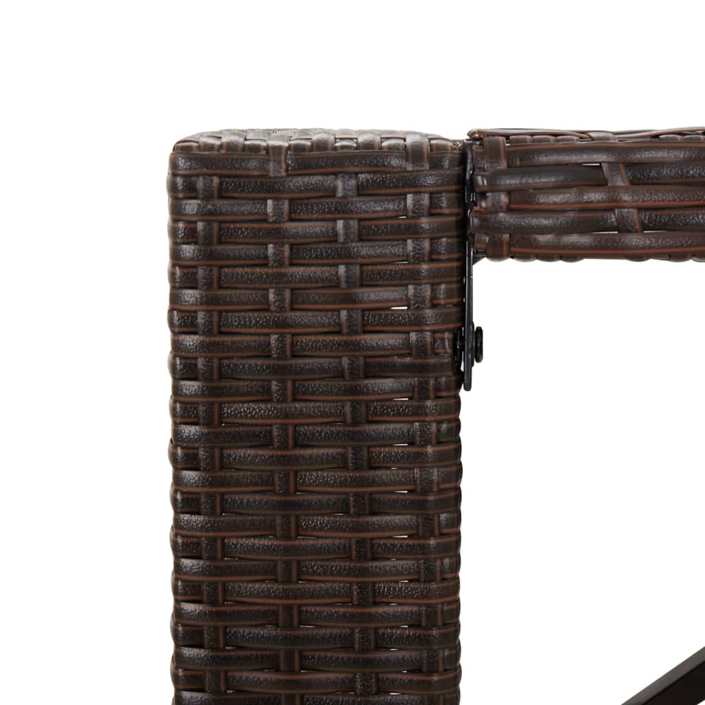 5-Tlg. Gartenbar-Set Mit Kissen Poly Rattan