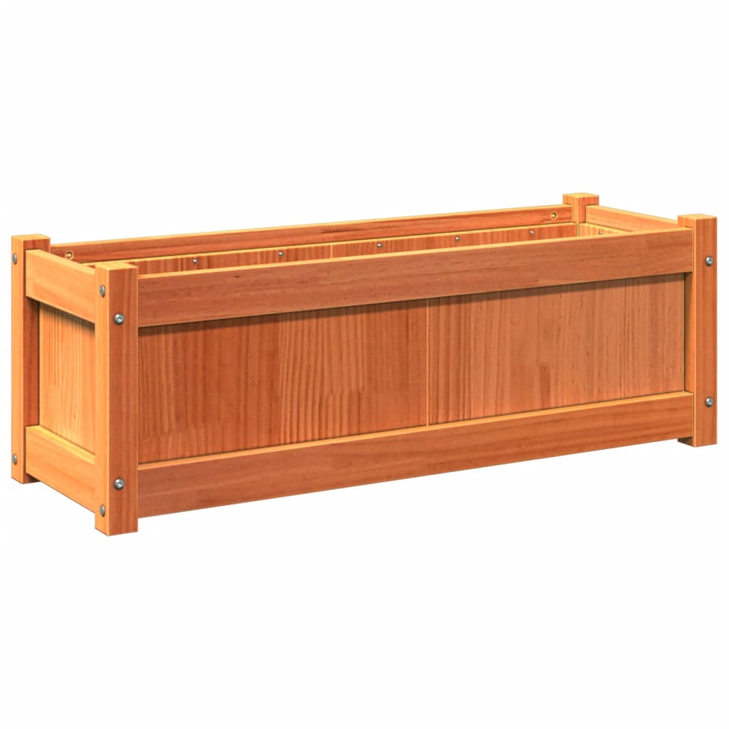 Pflanzkübel Wachs 90X31X31 Cm Massivholz Kiefer