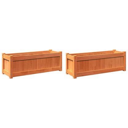 Pflanzkübel 2 Stk. Wachs Massivholz Kiefer