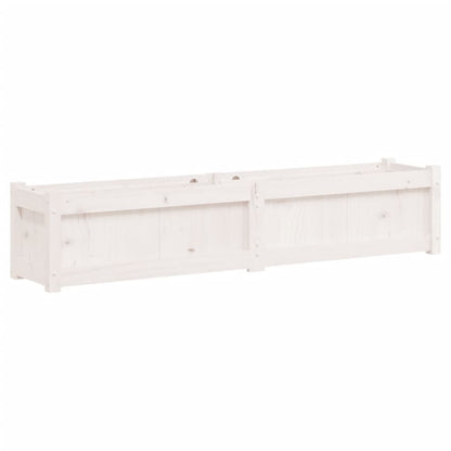 Pflanzkübel Weiß 150X31X31 Cm Massivholz Kiefer