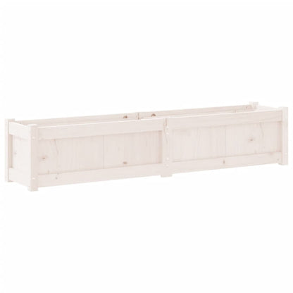 Pflanzkübel Weiß 150X31X31 Cm Massivholz Kiefer
