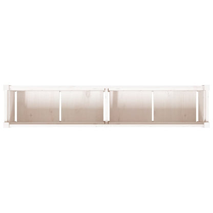 Pflanzkübel Weiß 150X31X31 Cm Massivholz Kiefer