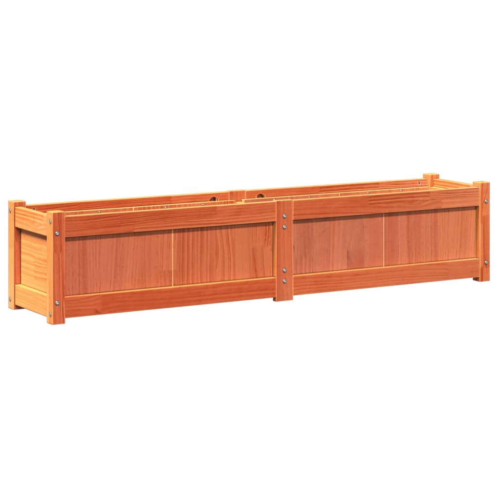 Pflanzkübel Wachsbraun 150X31X31 Cm Massivholz Kiefer