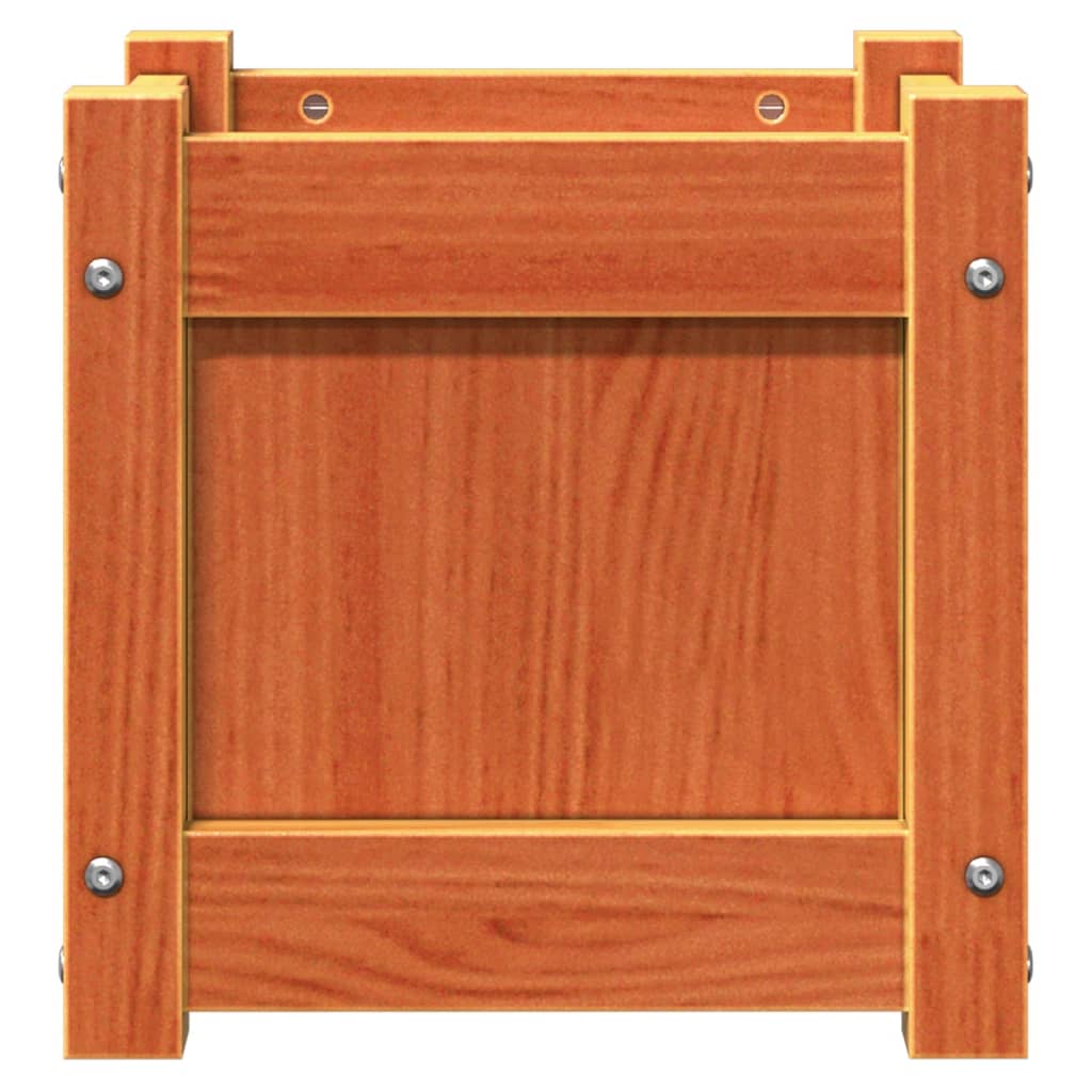Pflanzkübel Wachsbraun 31X31X31 Cm Massivholz Kiefer