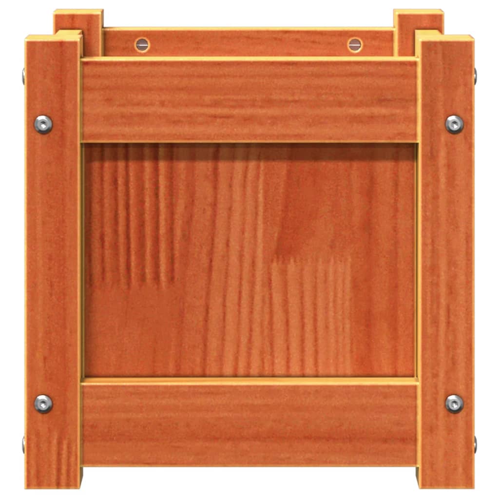Pflanzkübel Wachsbraun 31X31X31 Cm Massivholz Kiefer