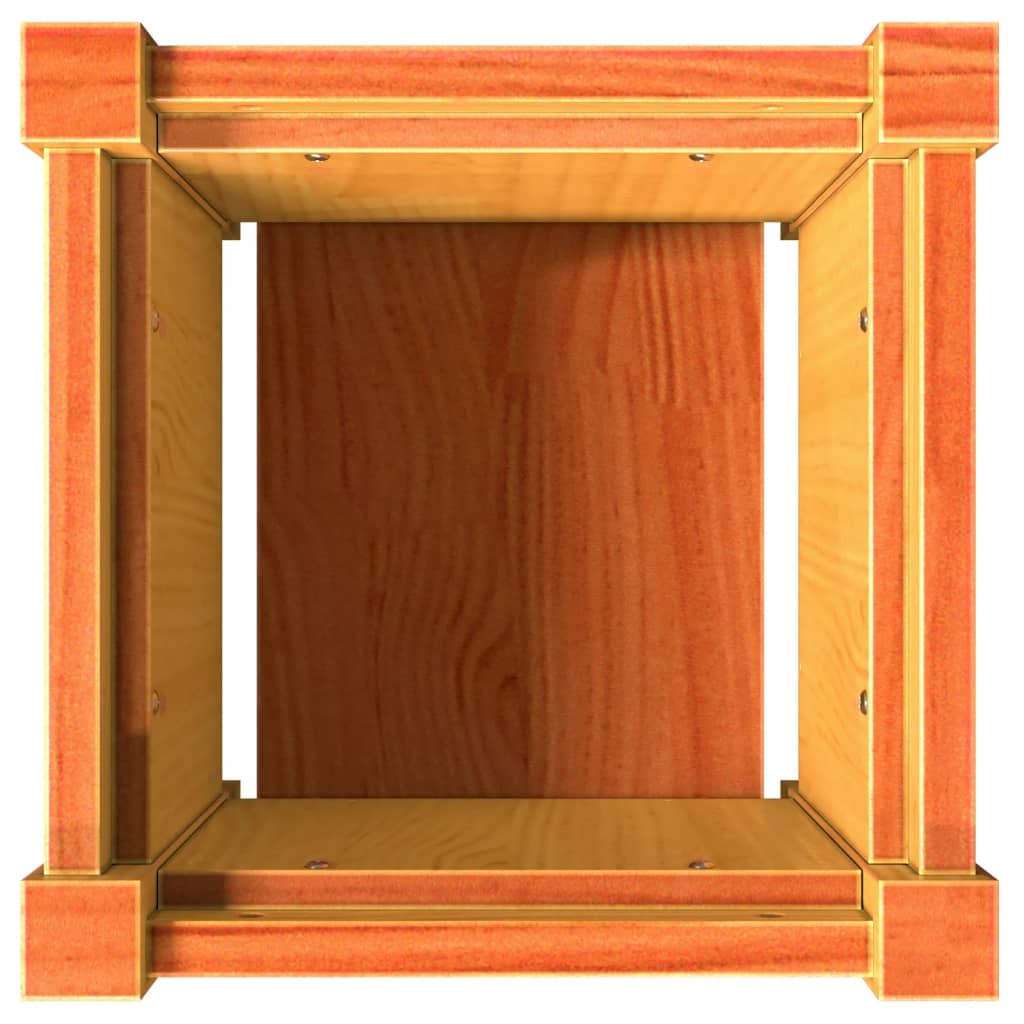 Pflanzkübel Wachsbraun 31X31X31 Cm Massivholz Kiefer