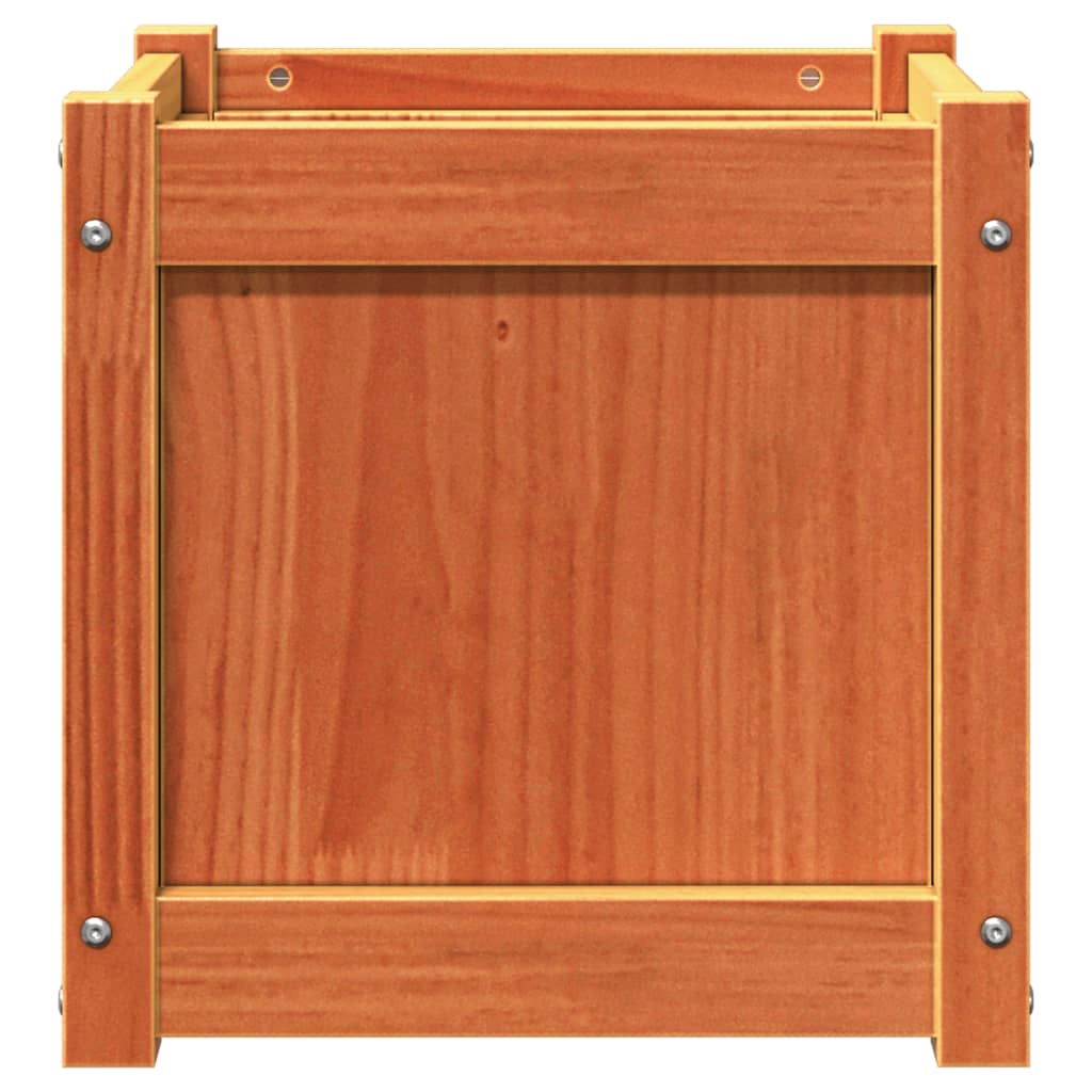 Pflanzkübel Wachsbraun 40X40X40 Cm Massivholz Kiefer