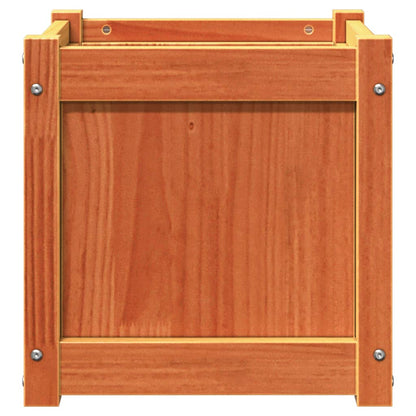 Pflanzkübel Wachsbraun 40X40X40 Cm Massivholz Kiefer