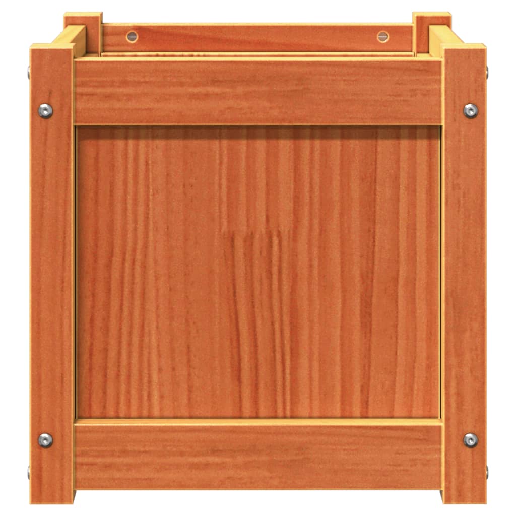 Pflanzkübel Wachsbraun 40X40X40 Cm Massivholz Kiefer