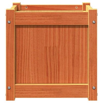 Pflanzkübel Wachsbraun 40X40X40 Cm Massivholz Kiefer