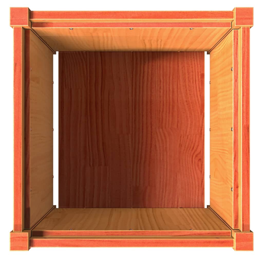 Pflanzkübel Wachsbraun 50X50X50 Cm Massivholz Kiefer