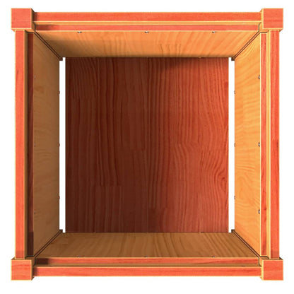 Pflanzkübel Wachsbraun 50X50X50 Cm Massivholz Kiefer