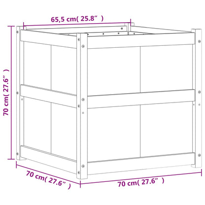 Pflanzkübel 70X70X70 Cm Massivholz Douglasie