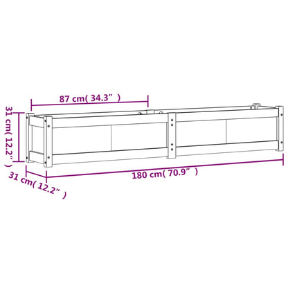 Pflanzkübel 180X31X31 Cm Massivholz Douglasie