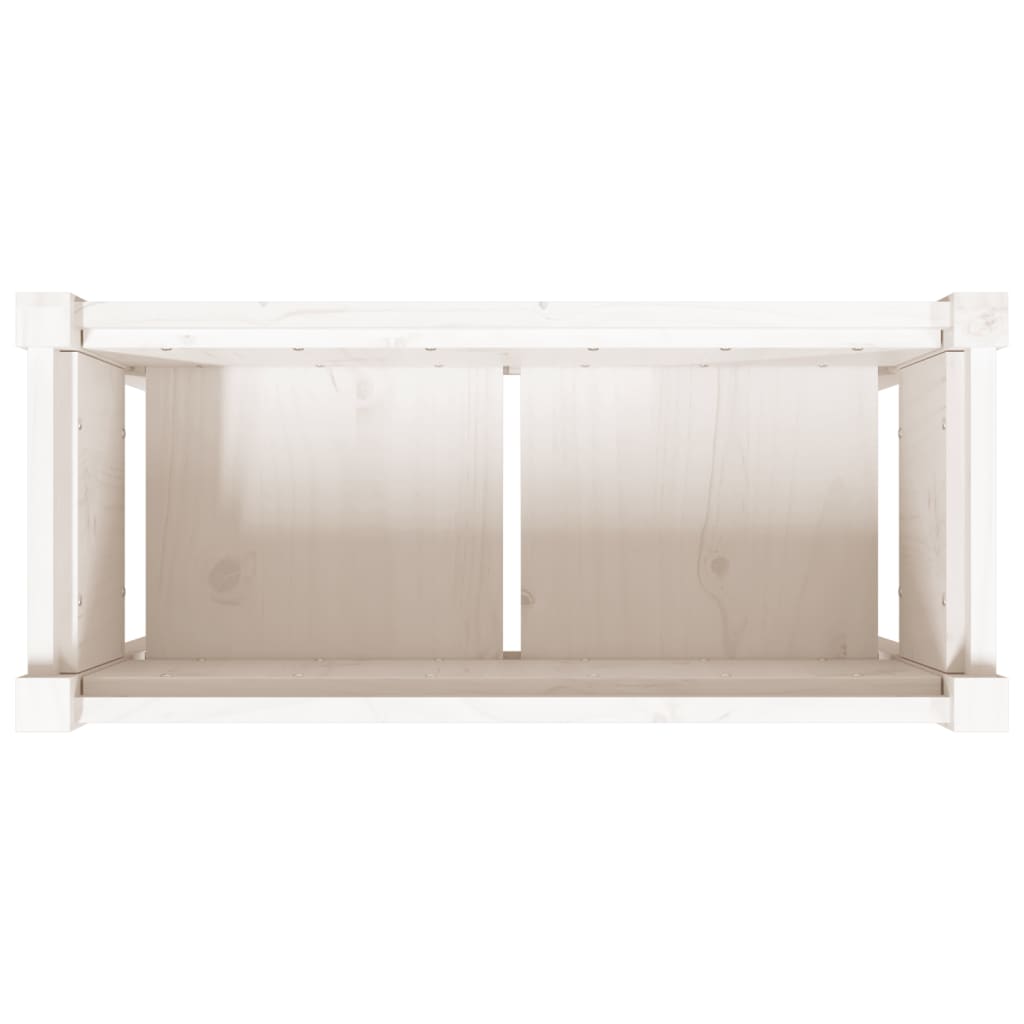 Pflanzkübel Mit Beinen Weiß 70X31X70 Cm Massivholz Kiefer