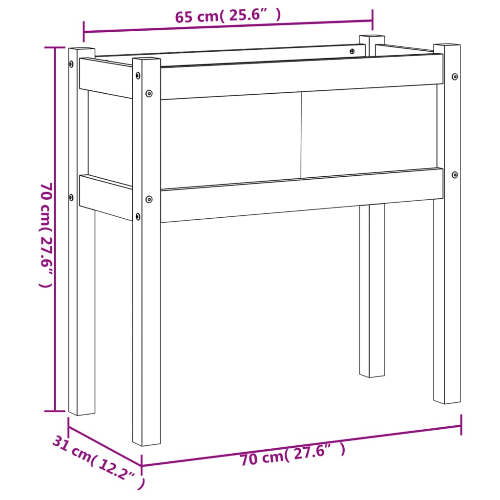 Pflanzkübel Mit Beinen 2 Stk. Wachsbraun Massivholz Kiefer
