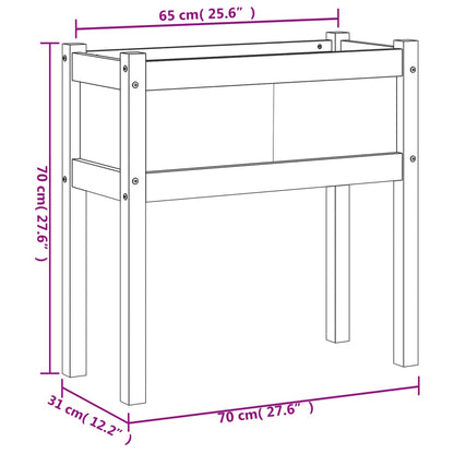 Pflanzkübel Mit Beinen 2 Stk. Wachsbraun Massivholz Kiefer