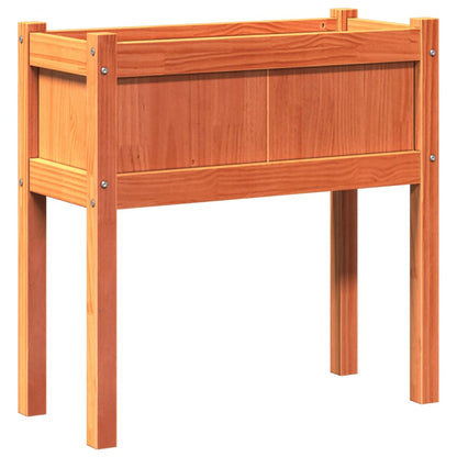 Pflanzkübel Mit Beinen 2 Stk. Wachsbraun Massivholz Kiefer