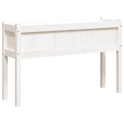 Pflanzkübel Mit Beinen Weiß 110X31X70 Cm Massivholz Kiefer