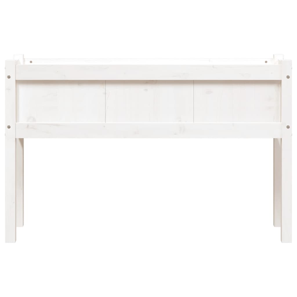 Pflanzkübel Mit Beinen Weiß 110X31X70 Cm Massivholz Kiefer