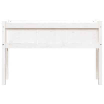Pflanzkübel Mit Beinen Weiß 110X31X70 Cm Massivholz Kiefer