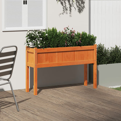 Pflanzkübel Mit Beinen Wachsbraun 110X31X70Cm Massivholz Kiefer