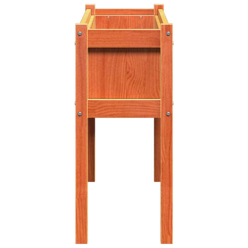 Pflanzkübel Mit Beinen 2 Stk. Wachsbraun Massivholz Kiefer