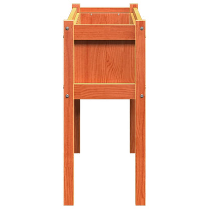 Pflanzkübel Mit Beinen 2 Stk. Wachsbraun Massivholz Kiefer