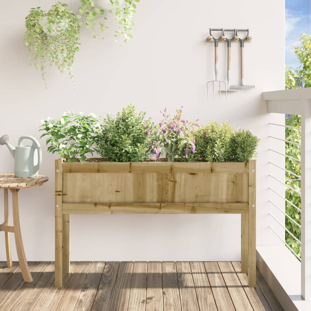 Pflanzkübel Mit Beinen 110X31X70 Cm Kiefernholz Imprägniert