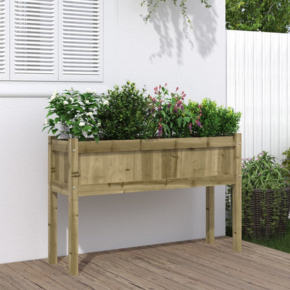 Pflanzkübel Mit Beinen 110X31X70 Cm Kiefernholz Imprägniert