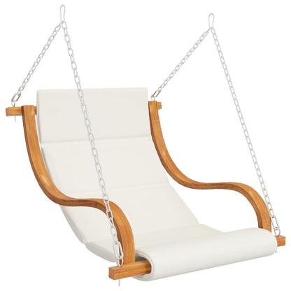 Hollywoodschaukel Mit Auflage Massivholz Fichte Mit Teak-Finish