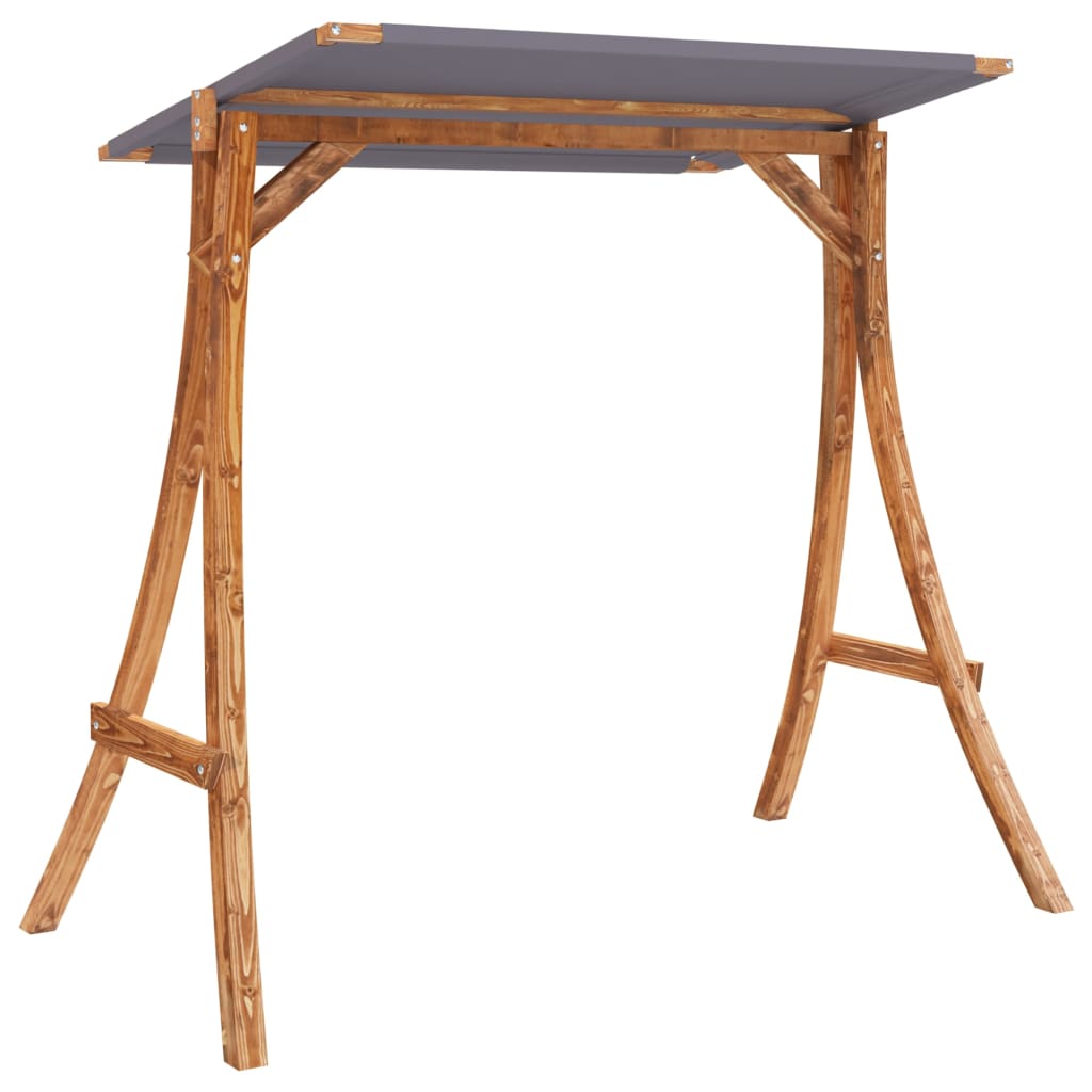Hollywoodschaukel Mit Dach Massivholz Fichte Mit Teak-Finish