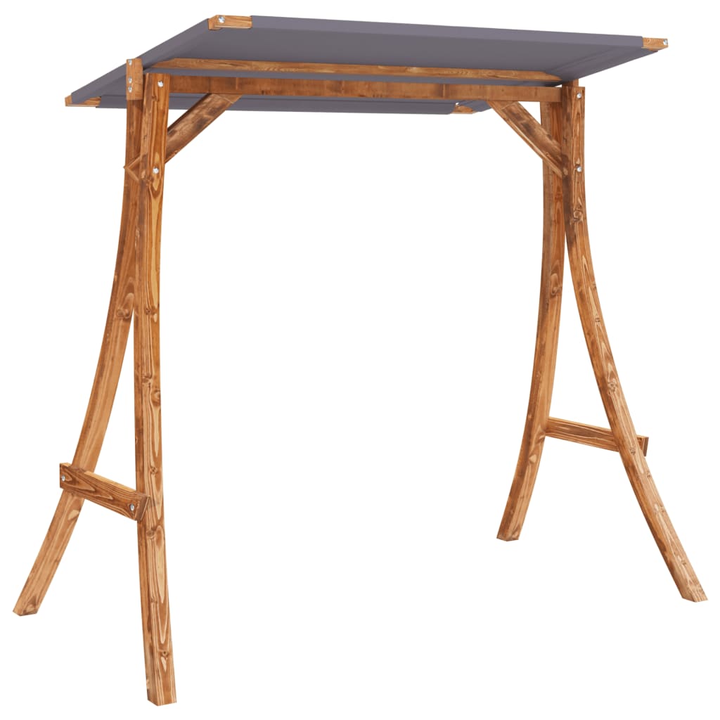 Hollywoodschaukel Mit Dach Massivholz Fichte Mit Teak-Finish