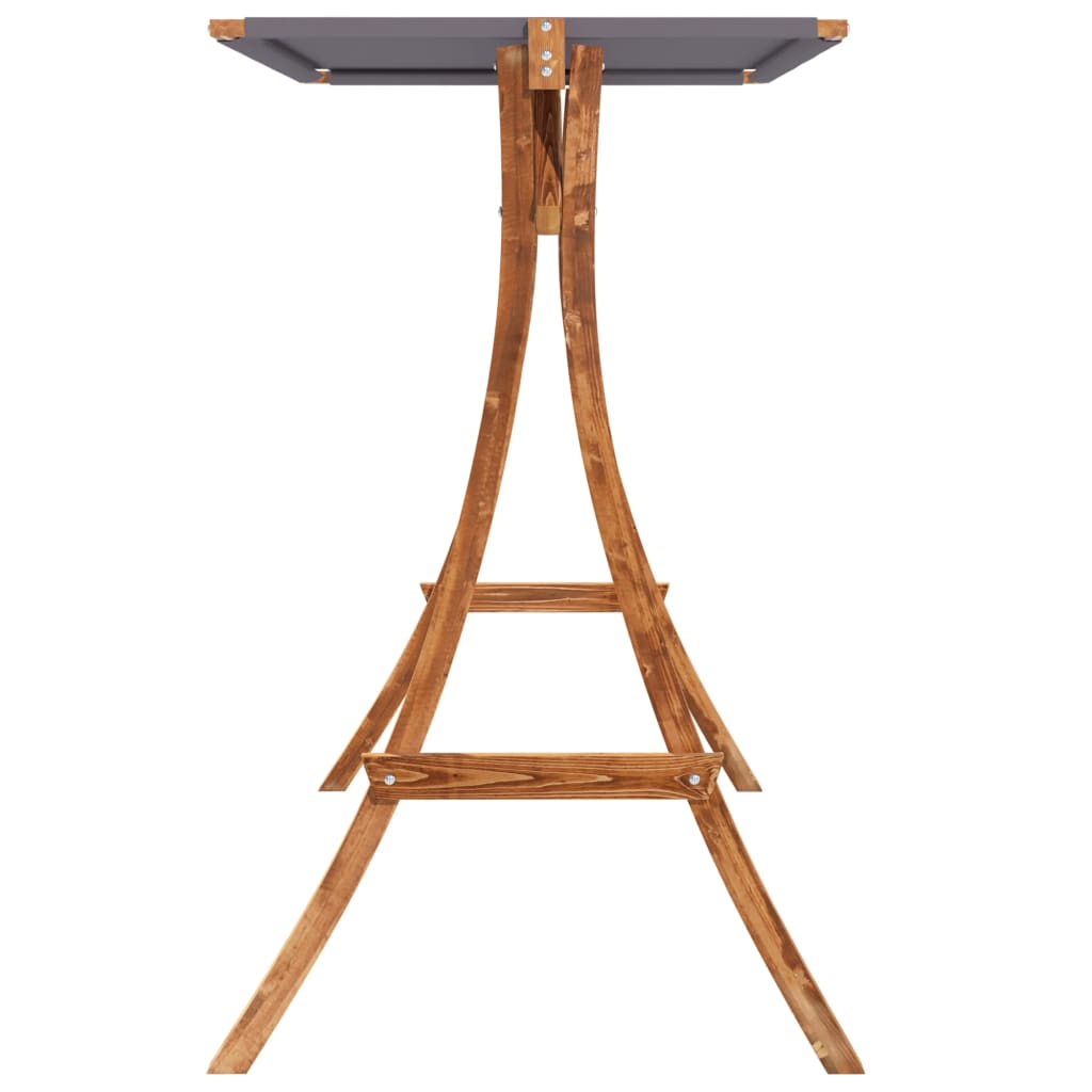Hollywoodschaukel Mit Dach Massivholz Fichte Mit Teak-Finish