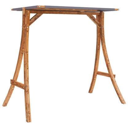 Hollywoodschaukel Mit Dach Massivholz Fichte Mit Teak-Finish