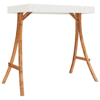 Hollywoodschaukel Mit Dach Massivholz Fichte Mit Teak-Finish
