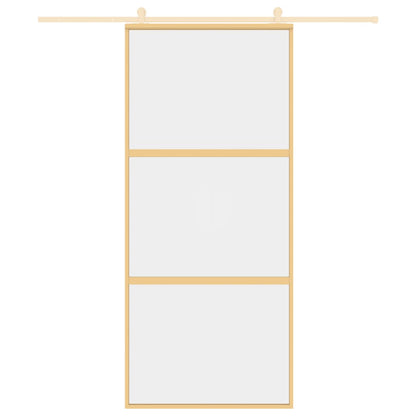 Schiebetür En 90X205 Cm Esg-Klarglas Und Aluminium