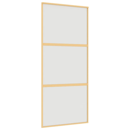 Schiebetür Golden 90X205 Cm Matt Esg-Glas Und Aluminium